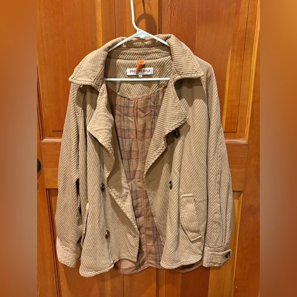 Free People Remi Brown Corduroy Oversized Shirt Jacket - Picture 7 of 17